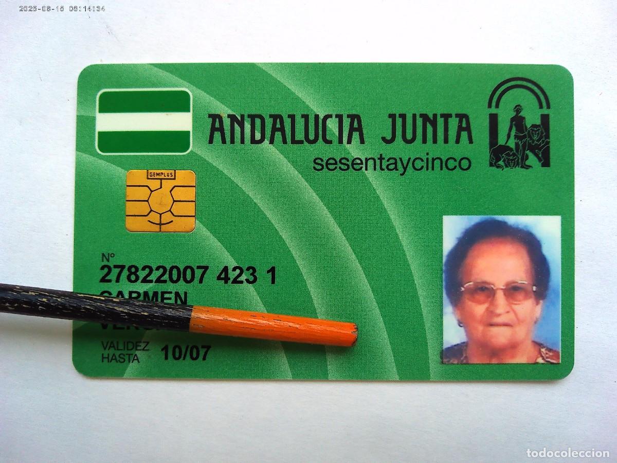 Coleccionismo Billetes de transporte: JUNTA DE ANDALUCIA : TARJETA TRANSPORTE GRATUITO , ETC . SESENTAYCINCO. VALIDEZ HASTA 2007. CON CHIP