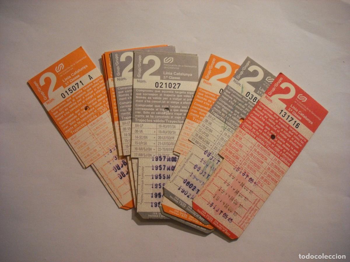 Collectionnisme Billets de transport: LOTE DE 14 TARJETAS DE TRANSPORTE DE LA GENERALITAT DE CATALU&Ntilde;A LINEA 3&ordf; CLASE , GRUPO 2