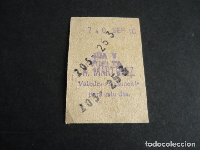 Collectionnisme Billets de transport: BILLETE DE METRO MADRID ALONSO MARTINEZ IDA Y VUELTA