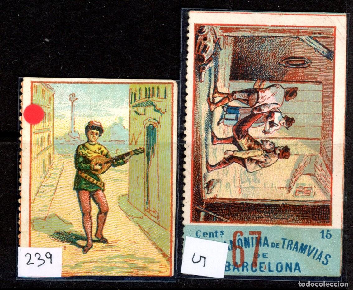 Colecionismos Bilhetes de Transporte: 2 Billetes tipo CROMO de la ANONIMA /EN LIQUIDACION