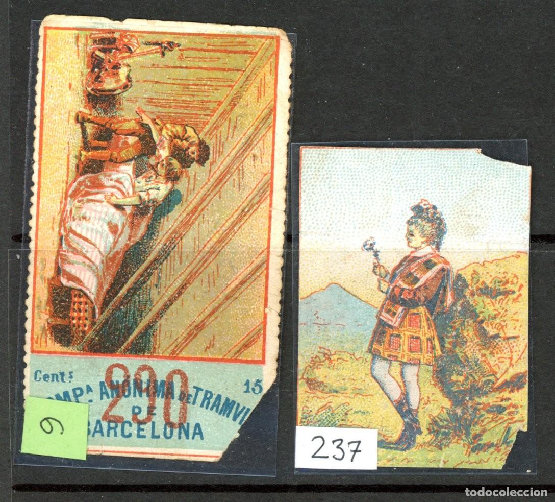 Colecionismos Bilhetes de Transporte: 2 Billetes tipo CROMO de la ANONIMA /EN LIQUIDACION