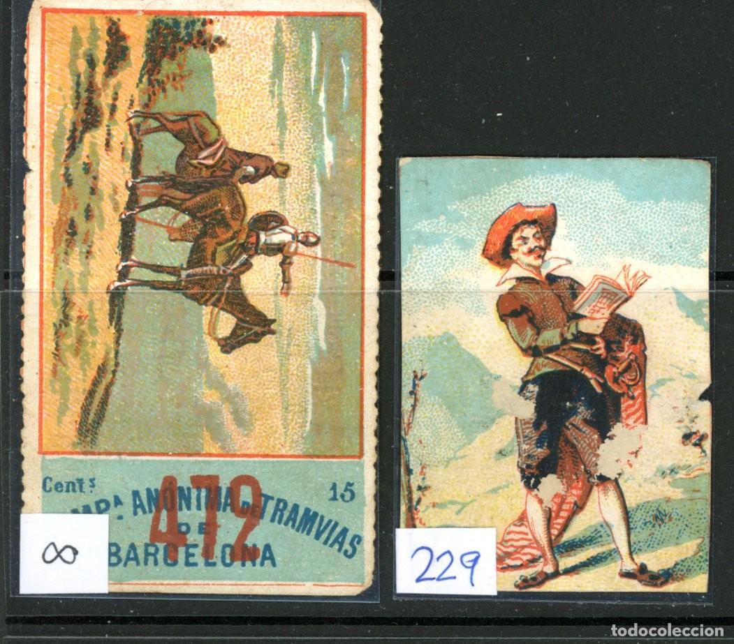 Colecionismos Bilhetes de Transporte: 2 Billetes tipo CROMO de la ANONIMA /EN LIQUIDACION