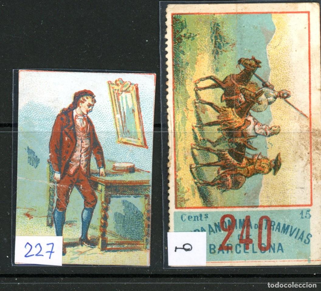 Coleccionismo Billetes de transporte: 2 Billetes tipo CROMO de la ANONIMA /EN LIQUIDACION