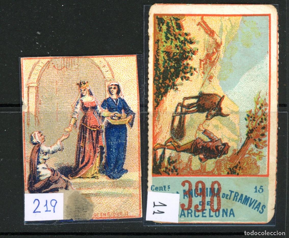 Collezionismo Biglietti di trasporto: 2 Billetes tipo CROMO de la ANONIMA /EN LIQUIDACION