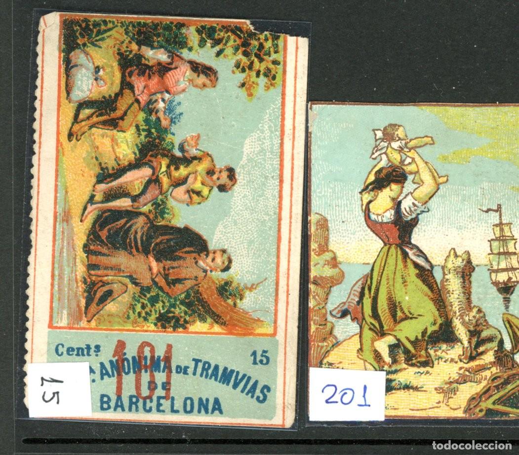 Collezionismo Biglietti di trasporto: 2 Billetes tipo CROMO de la ANONIMA /EN LIQUIDACION