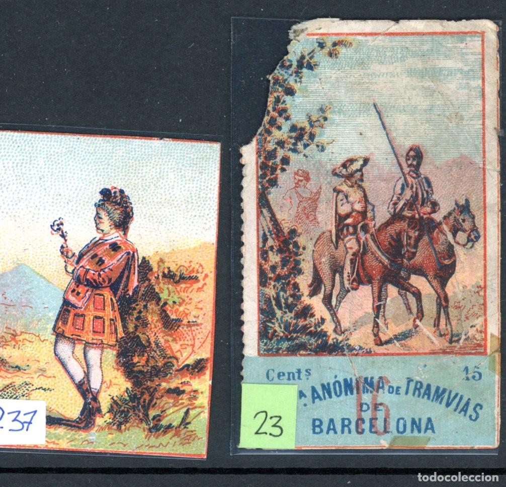 Coleccionismo Billetes de transporte: 2 Billetes tipo CROMO de la ANONIMA /EN LIQUIDACION