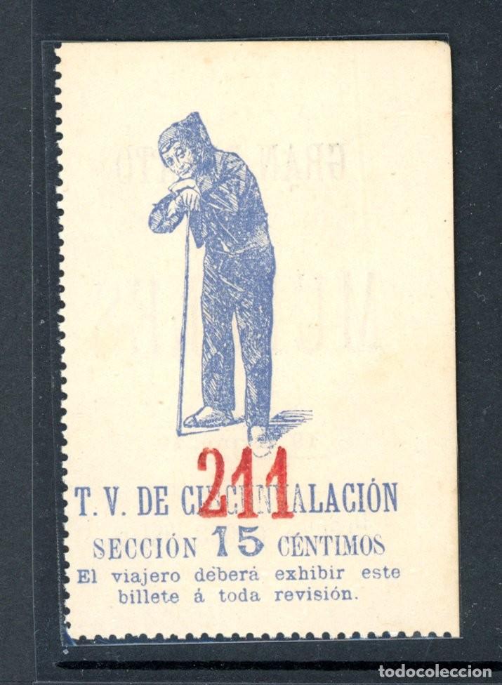 Coleccionismo Billetes de transporte: Billete tipo T.V. de Circunvalacion / EN LIQUIDACION / a&ntilde;o 1888