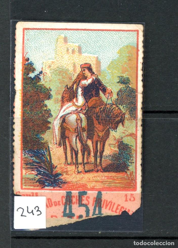 Coleccionismo Billetes de transporte: Billete CROMO tipo RIPERT / SIGLO XIX A&Ntilde;OS 80 / EN LIQUIDACION /