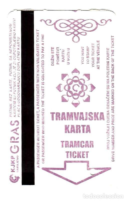 Coleccionismo Billetes de transporte: SARAJEVO, Bosnia. Billete de tranv&iacute;a, KJKP GRAS (2008)