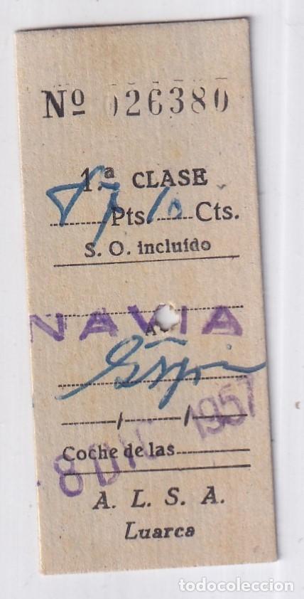 Coleccionismo Billetes de transporte: Billete primera clase Navia Luarca ALSA