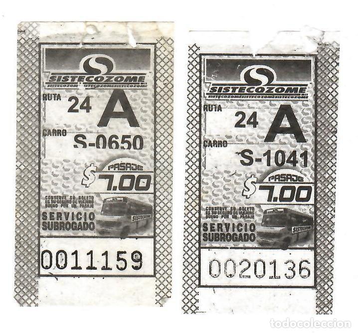 Coleccionismo Billetes de transporte: GUADALAJARA (Jalisco), M&eacute;xico. 2 billetes Sistema de Transporte Colectivo de la Zona Metropolitana