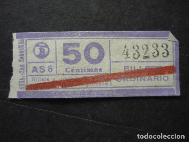 Coleccionismo Billetes de transporte: BARCELONA BILLETE TRANVIA ORDINARIO 50 CT