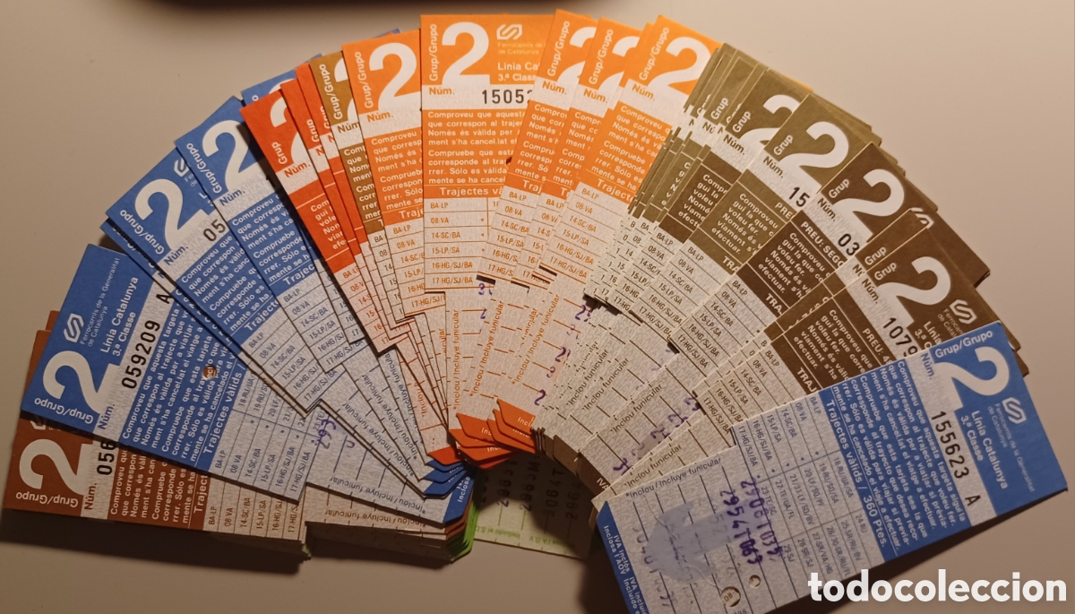 Coleccionismo Billetes de transporte: 44 tarjetas multiviaje FGC