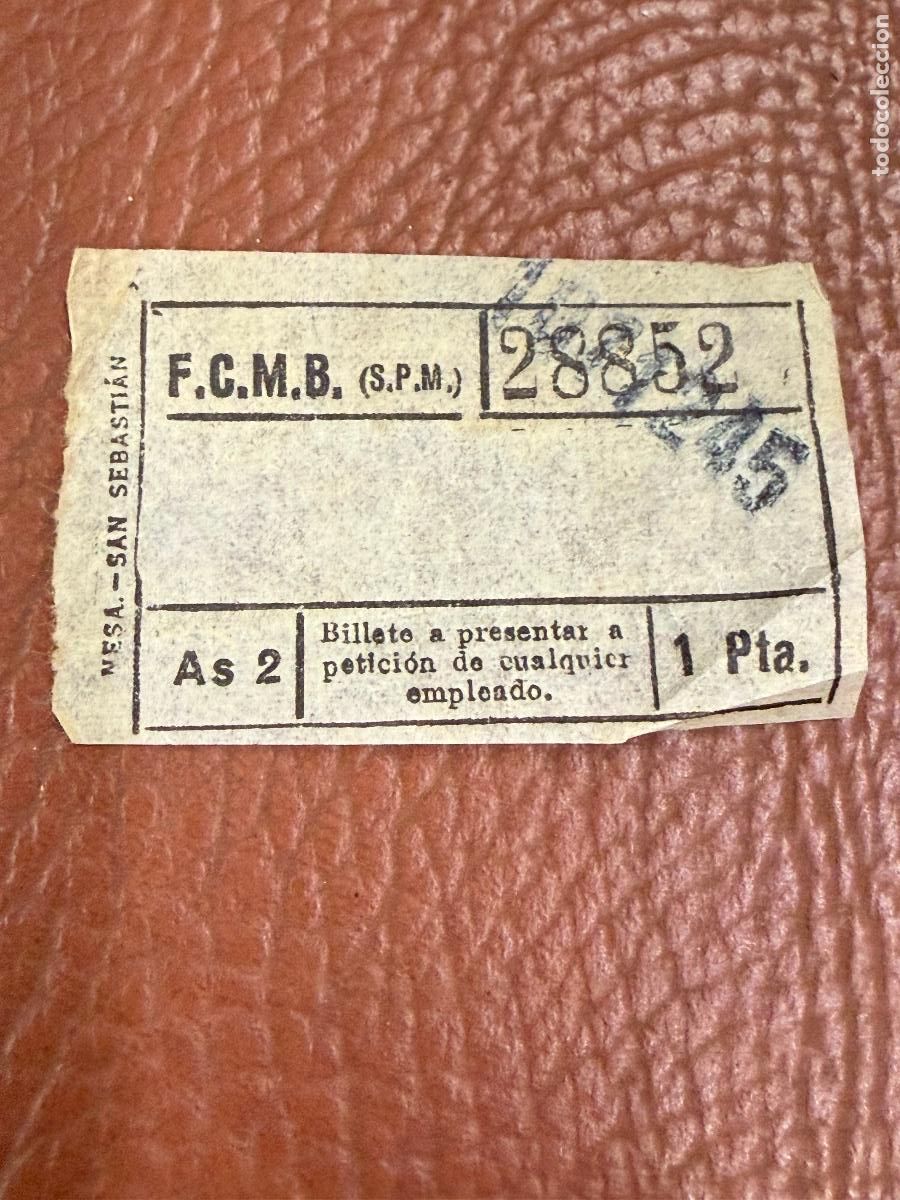 Coleccionismo Billetes de transporte: . Antiguo billete de tren, tranvia, metro, autobus u otros, en papel fino