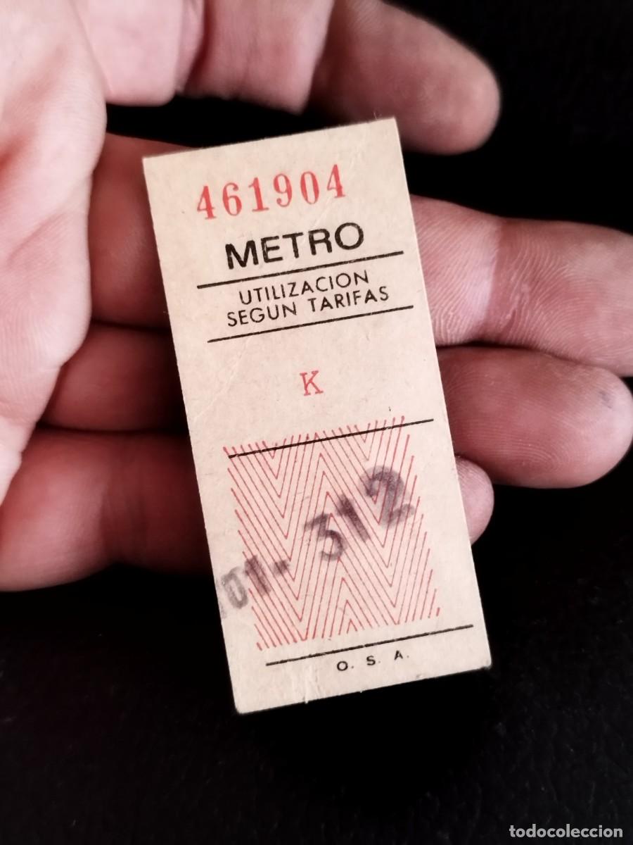 Coleccionismo Billetes de transporte: Antiguo billete de metro de Madrid. Modelo hem.