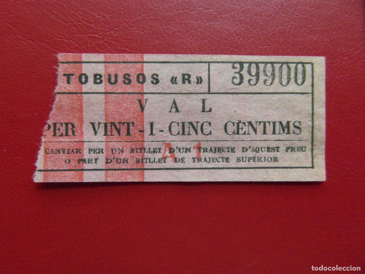 Coleccionismo Billetes de transporte: REF: BIT_GC_SINDI-01 - BILLETE - AUTOBUSES ROCA R 25 CENTIMS --- GUERRA CIVIL VALE SINDICATO CNT UGT