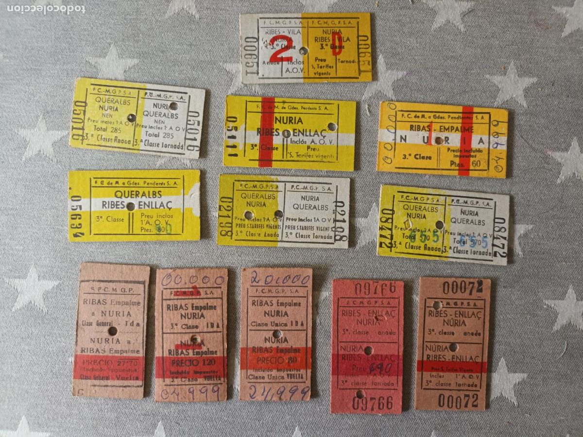 Colecionismos Bilhetes de Transporte: LOTE BILLETE TREN FERROCARRIL CREMALLERA GRANDES PENDIENTES. NEN ( ni&ntilde;o ) QUERALPS, RIBES