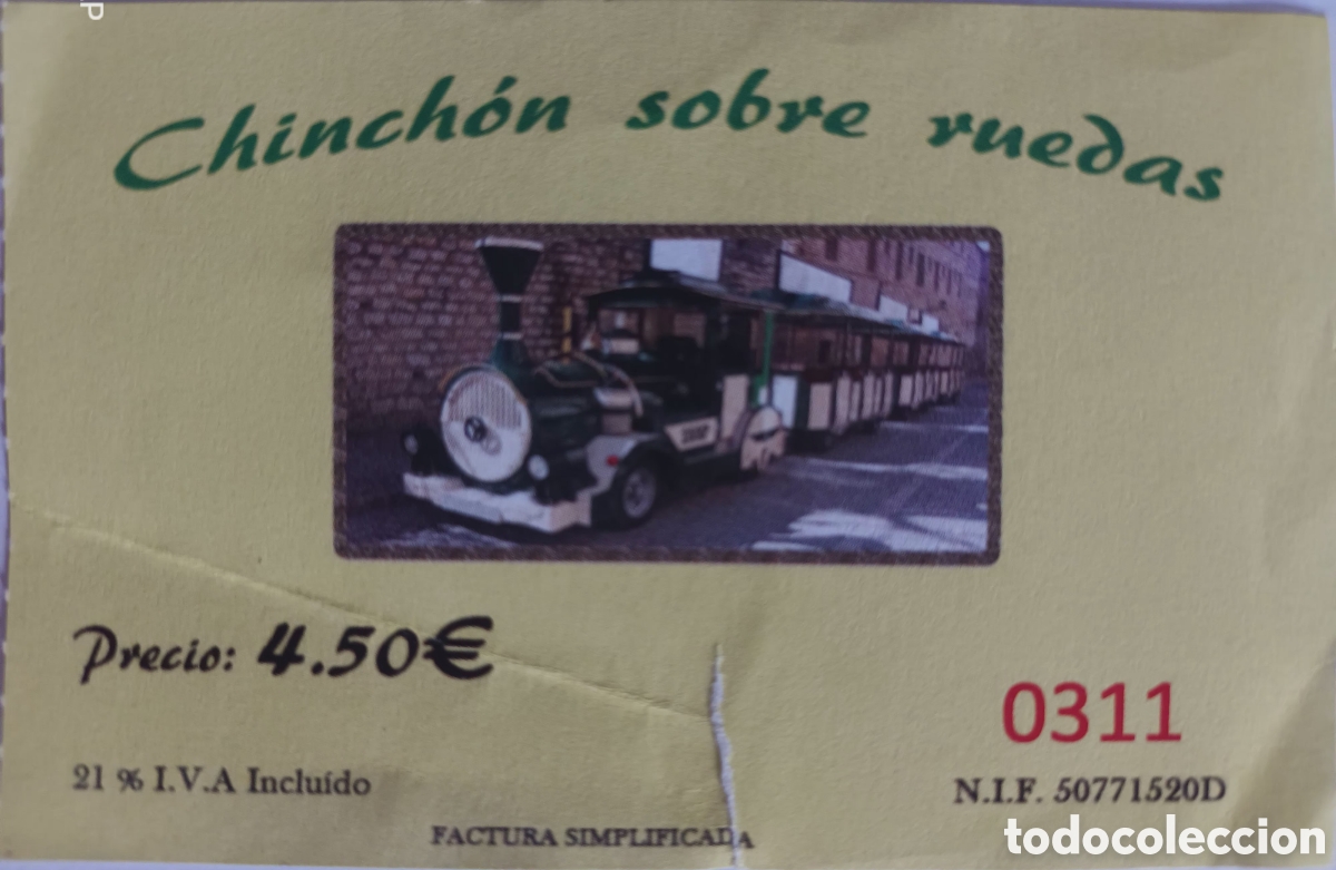 Coleccionismo Billetes de transporte: ENTRADA TREN CHINCHON SOBRE RUEDAS
