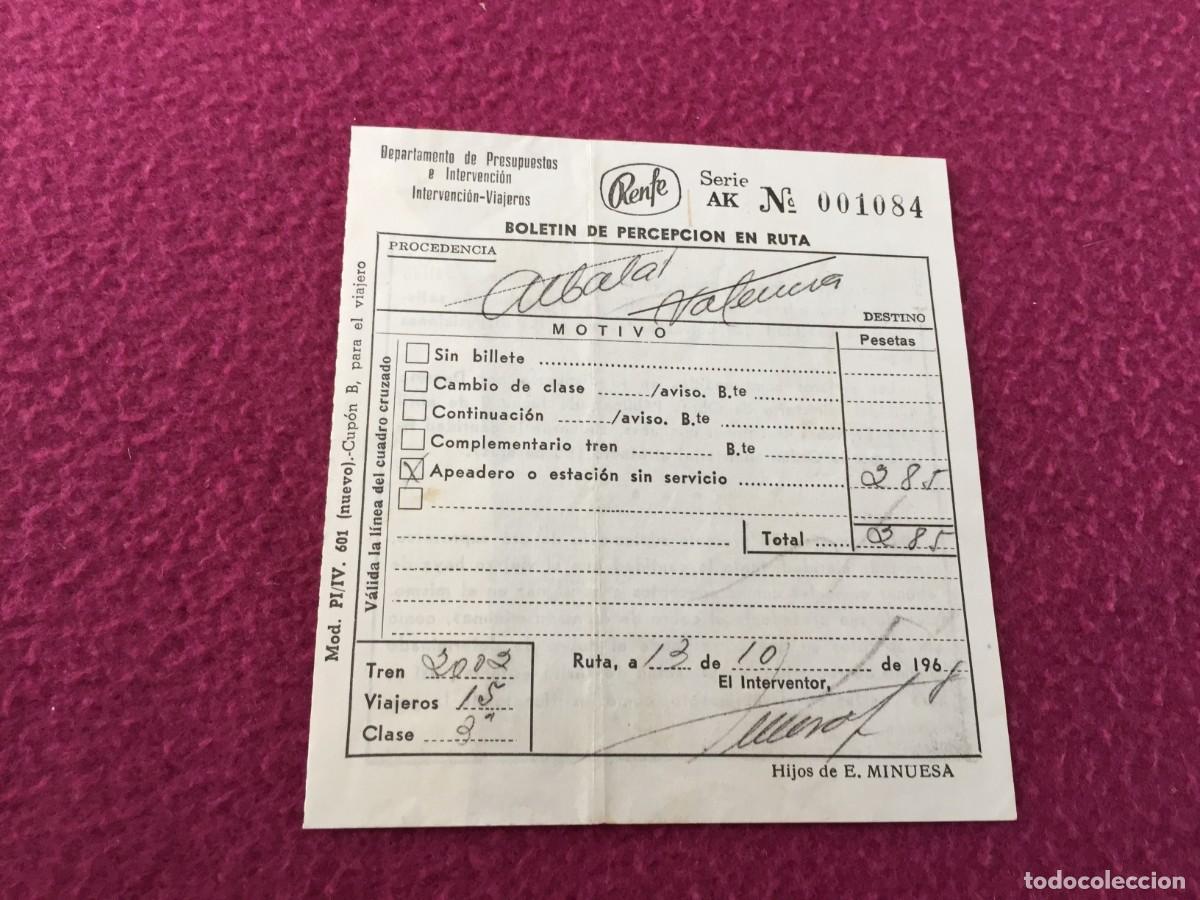 Coleccionismo Billetes de transporte: BILLETE TREN RENFE A&Ntilde;OS 60