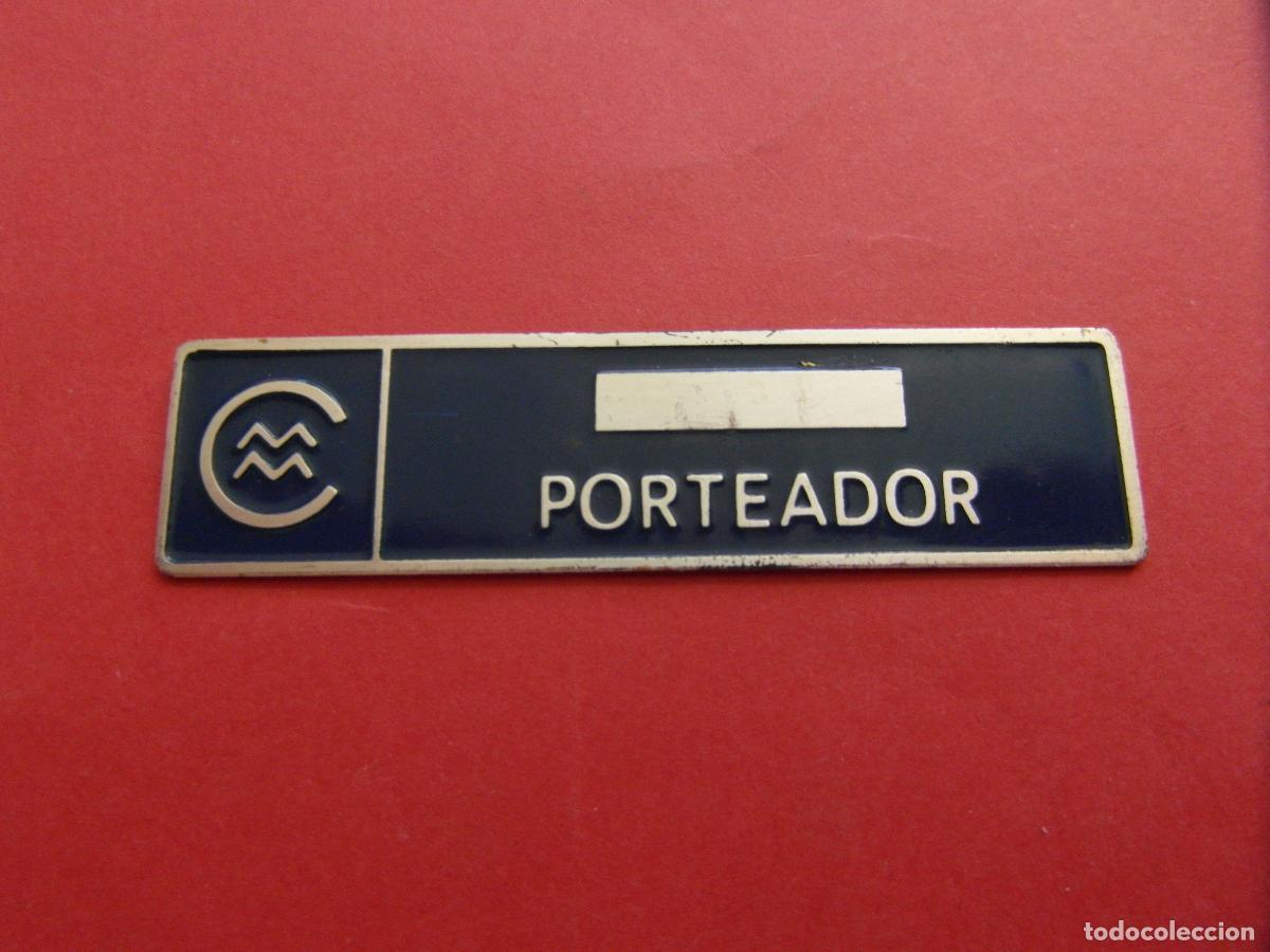Coleccionismo Billetes de transporte: COMPA&Ntilde;IA METROPOLITANO METRO MADRID CHAPA INSIGNIA DE CMM PORTEADOR MUY, MUY BUEN ESTADO VER FOTOS