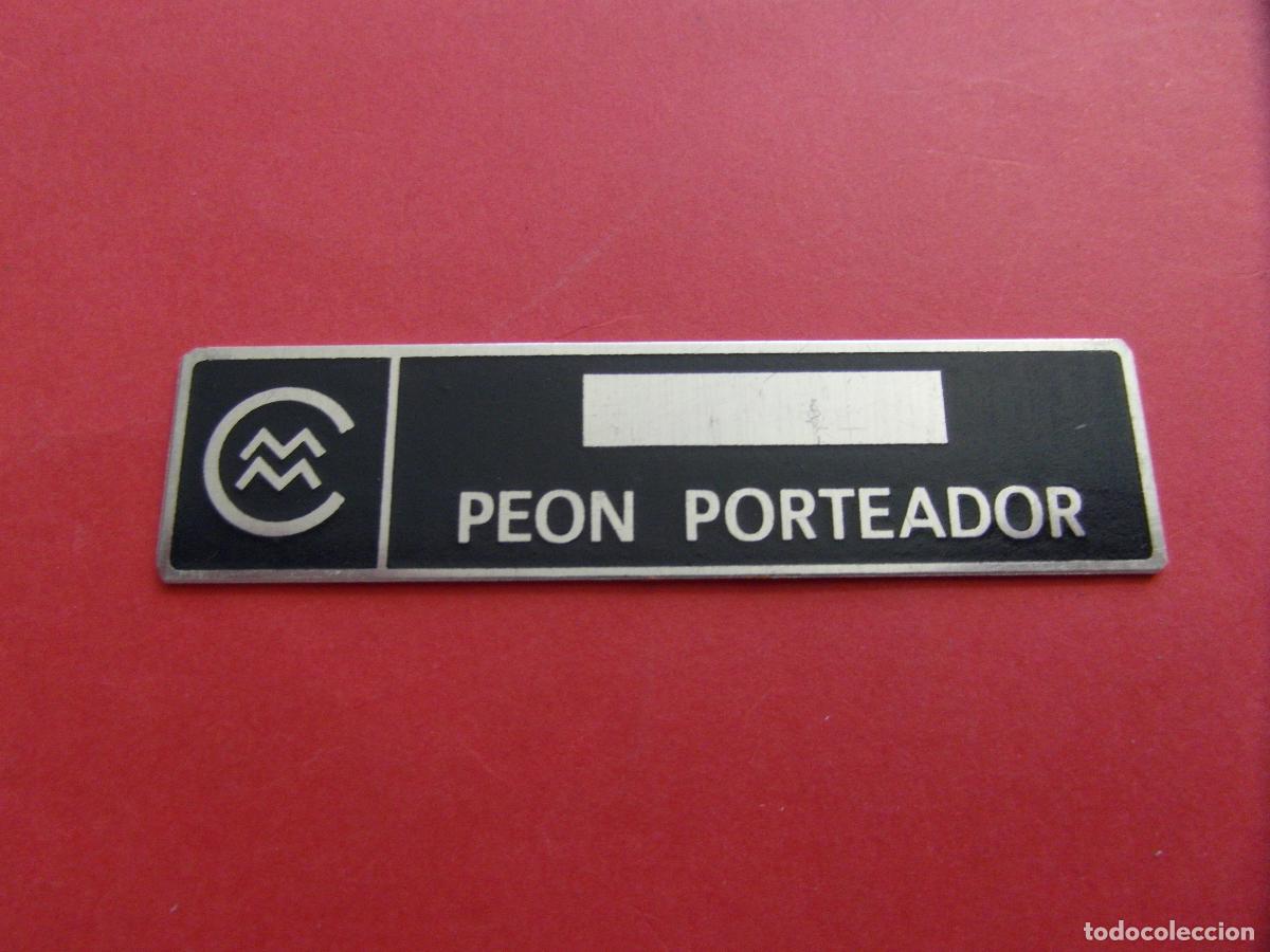 Coleccionismo Billetes de transporte: COMPA&Ntilde;IA METROPOLITANO METRO MADRID CHAPA INSIGNIA DE CMM PEON PORTEADOR MUY BUEN ESTADO VER FOTOS