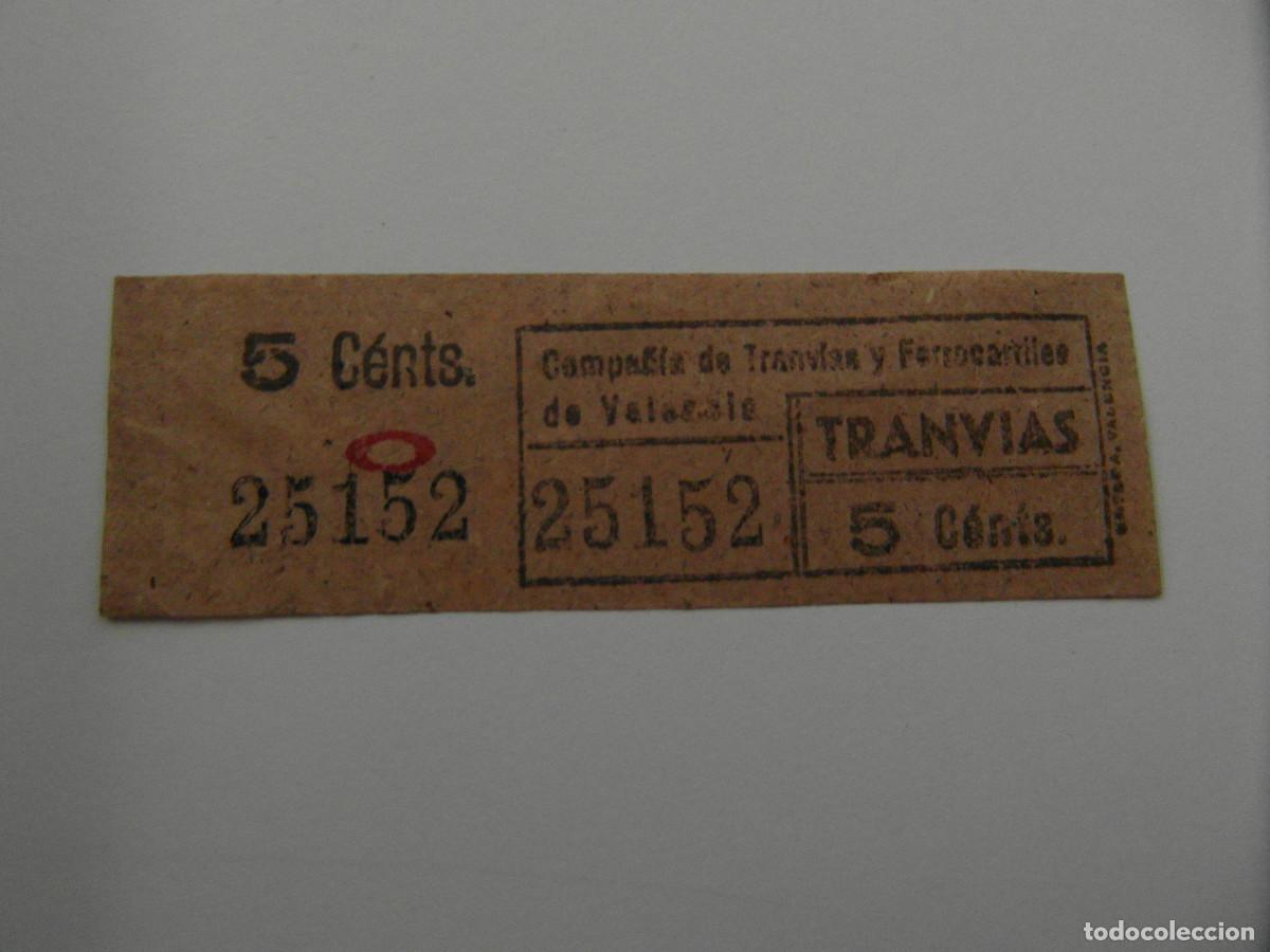 Coleccionismo Billetes de transporte: VALENCIA COMPALIA TRANVIA FERROCARRIL CAPICUA 25152 VALE GUERRA CIVIL - OJO VER DIFERENCIA MODELO 3