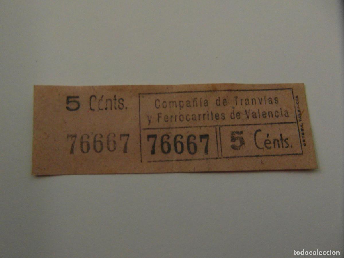 Coleccionismo Billetes de transporte: COMPA&Ntilde;IA DE TRANVIAS Y FERROCARRIL DE VALENCIA - VALE ABONO - CAPICUA 76667 MODELO 1