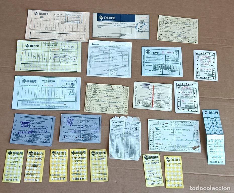 Coleccionismo Billetes de transporte: Lote de billetes de tren De las fotos 1978, 79 y 80