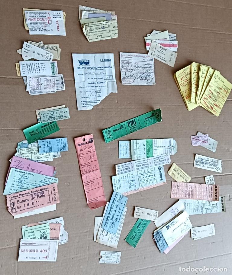 Coleccionismo Billetes de transporte: lote la gran mayor&iacute;a son billetes tambi&eacute;n he visto alguna entrada de cine Lo que se ve en las fotos