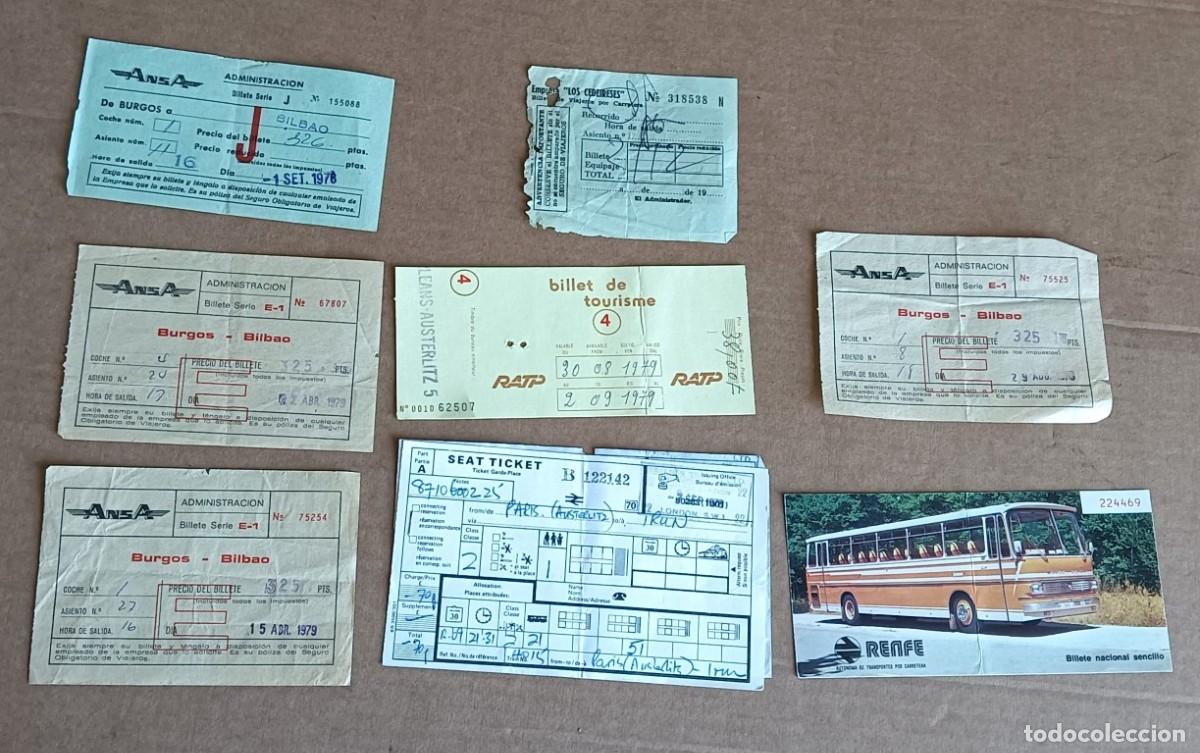 Coleccionismo Billetes de transporte: lote billetes autob&uacute;s 1978 - 79 los de las fotograf&iacute;as