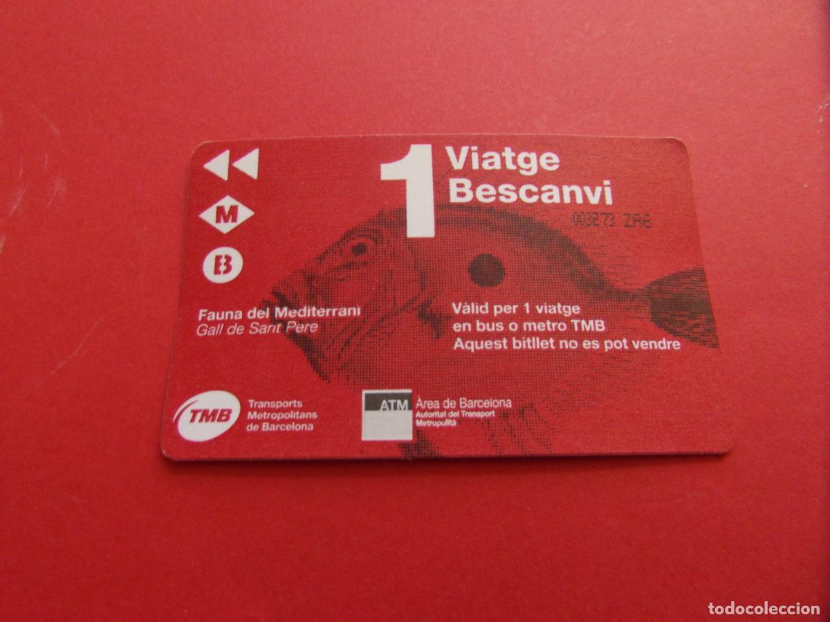 Coleccionismo Billetes de transporte: REF: COL_LBE01 - TARJETA BESCANVI BARCELONA - 1 VIAJE SERIE ZA6
