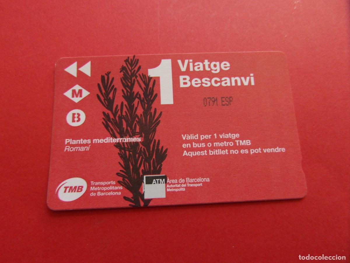 Coleccionismo Billetes de transporte: REF: COL_LBE01 - TARJETA BESCANVI BARCELONA - 1 VIAJE SERIE ESP