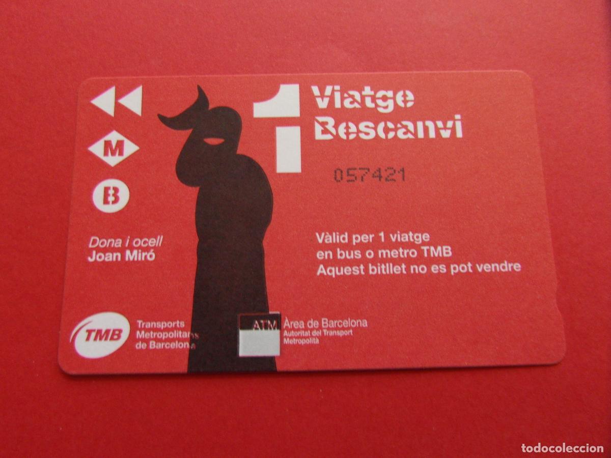 Coleccionismo Billetes de transporte: REF: COL_LBE01 - TARJETA BESCANVI BARCELONA - 1 VIAJE MODELO SERIE 2 S&Oacute;LO NUMEROS