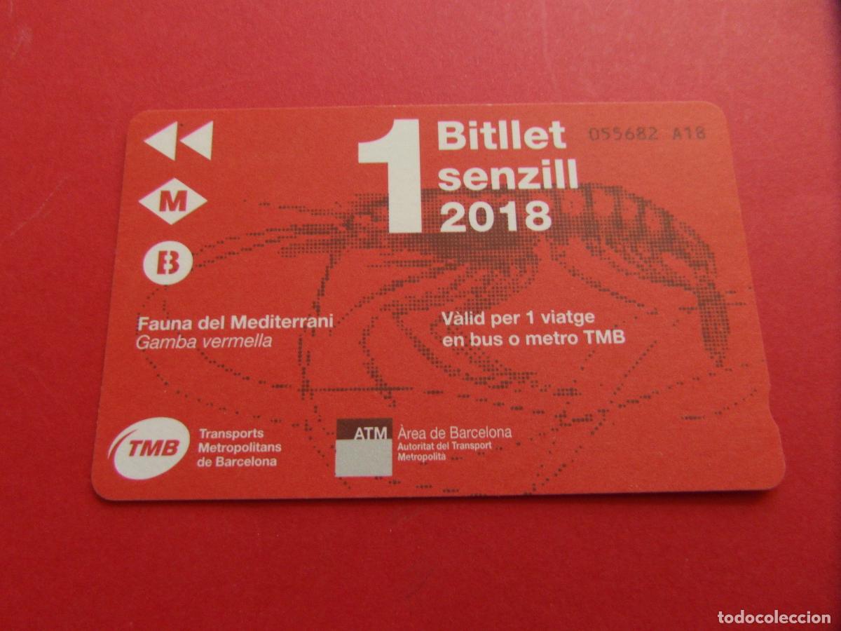 Coleccionismo Billetes de transporte: REF: COL_LBE01 - TARJETA 1 BILLETE SENCILLO BARCELONA A&Ntilde;O 2018 - SERIE A18