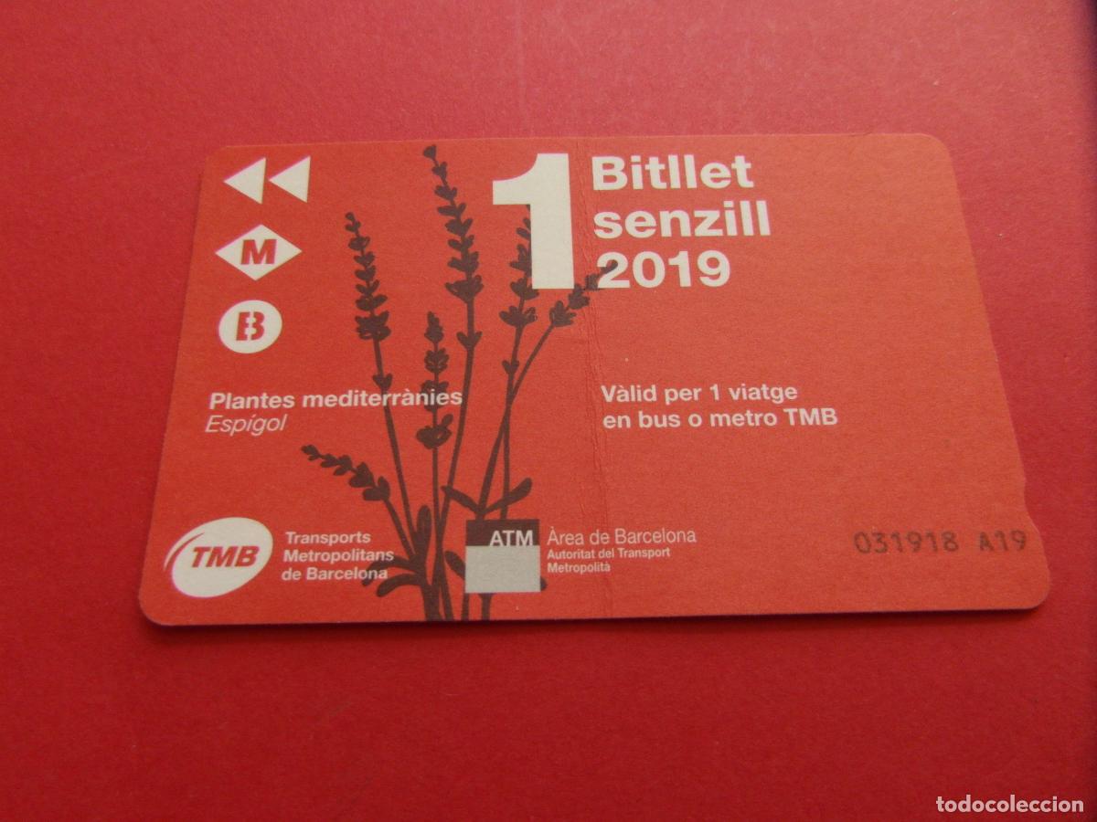Coleccionismo Billetes de transporte: REF: COL_LBE01 - TARJETA 1 BILLETE SENCILLO BARCELONA A&Ntilde;O 2019 - SERIE A19