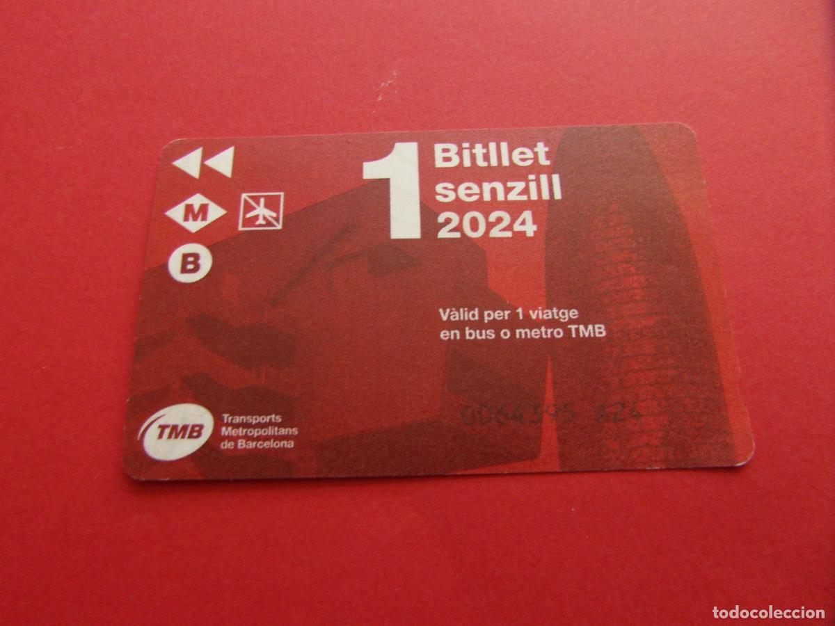 Coleccionismo Billetes de transporte: REF: COL_LBE01 - TARJETA 1 BILLETE SENCILLO BARCELONA A&Ntilde;O 2024 - SERIE A24