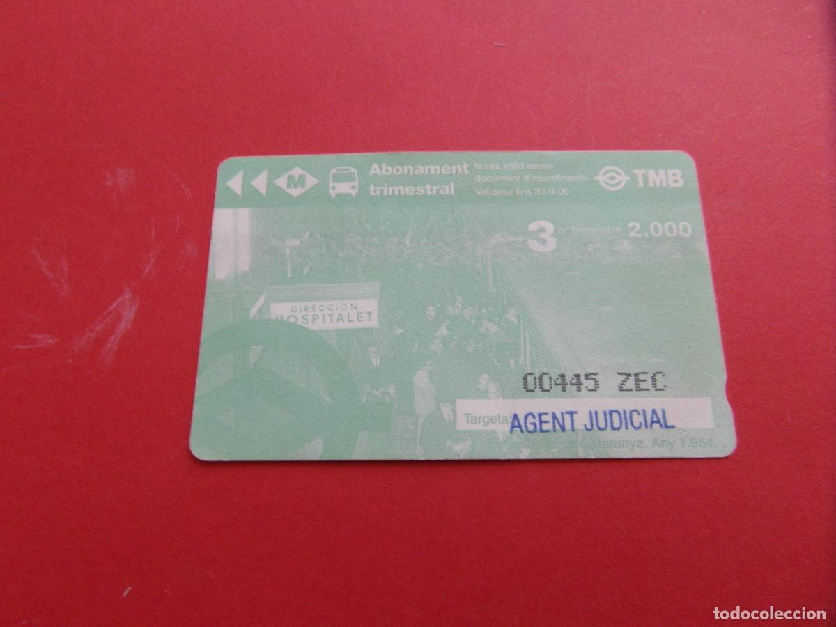 Coleccionismo Billetes de transporte: REF: COL_LBE01 - TARJETA 1 PASE TRIMESTRE 3 BARCELONA A&Ntilde;O 2000 -