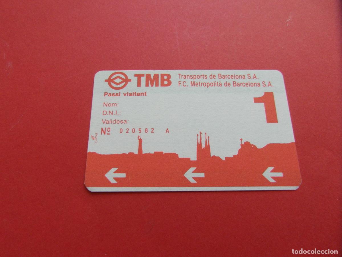 Coleccionismo Billetes de transporte: REF: COL_LBE01 - TARJETA 1 PASE VISISTANTE 1 DIA BARCELONA -