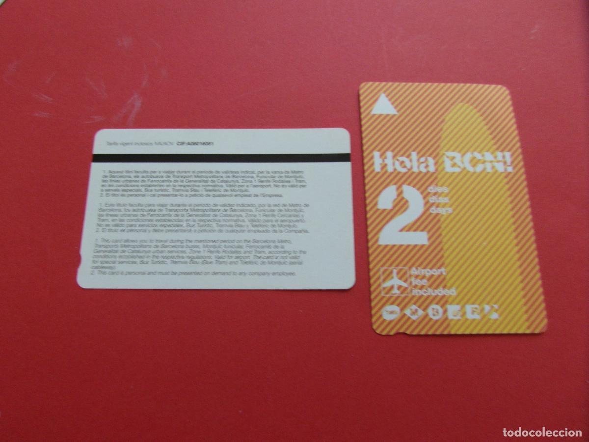 Coleccionismo Billetes de transporte: REF: COL_LBE01 - TARJETA HOLA BARCELONA 2 DIAS - MODELO 1 SIN SERIE
