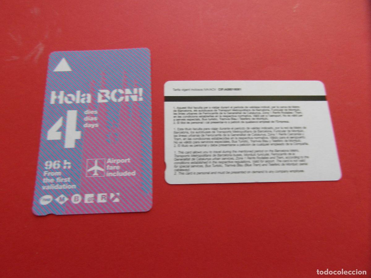 Collectables Transport Tickets: REF: COL_LBE01 - TARJETA HOLA BARCELONA 4 DIAS - SIN SERIE (LA SERIE IDENTIFICA A&Ntilde;O)
