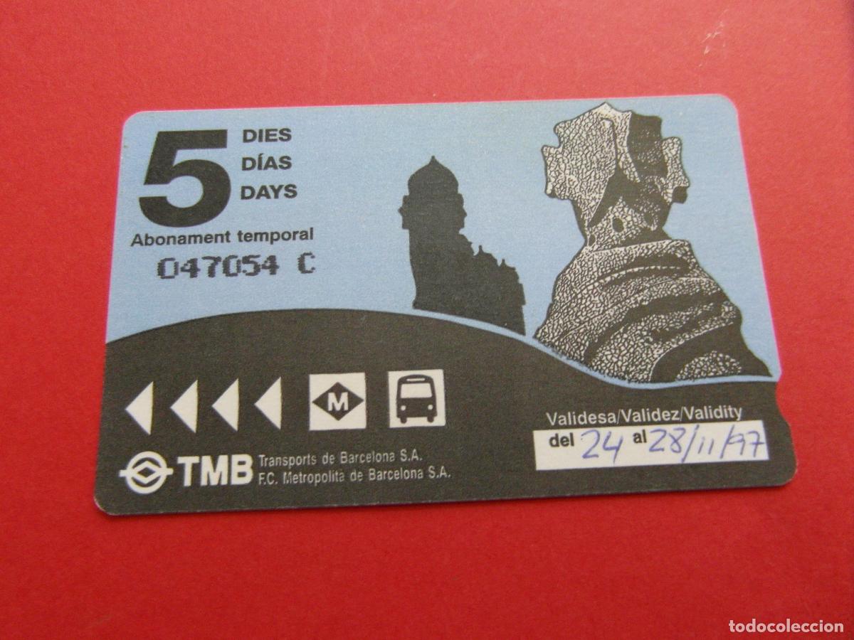 Coleccionismo Billetes de transporte: REF: COL_LBE01 - TARJETA HOLA BARCELONA 5 DIAS - SERIE MODELO 2 A&Ntilde;O 1997 (LA SERIE IDENTIFICA A&Ntilde;O)
