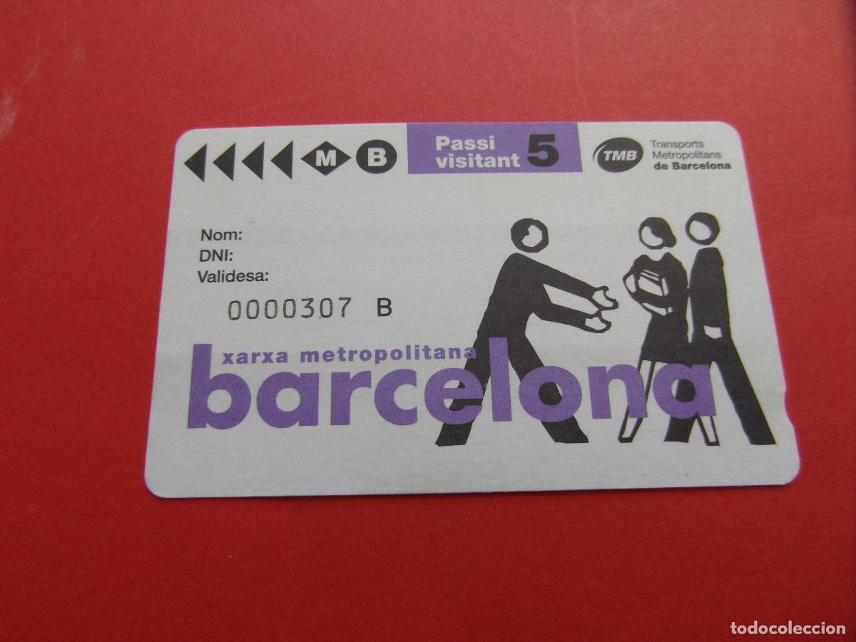 Coleccionismo Billetes de transporte: REF: COL_LBE01 - TARJETA PASE VISITANTE BARCELONA 5 DIAS - SERIE B