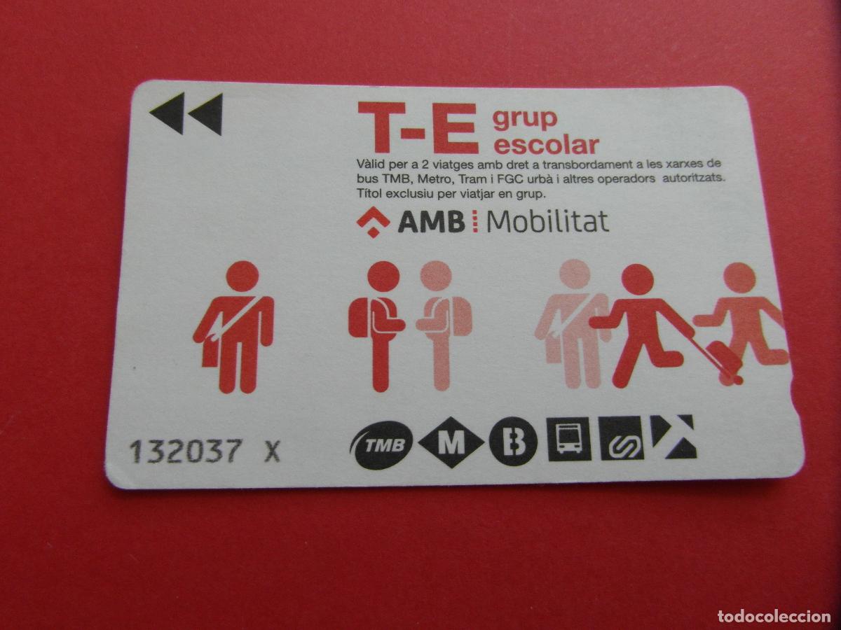 Coleccionismo Billetes de transporte: REF: COL_LBE01 - TARJETA T-E ESCOLAR GRUP BARCELONA - SERIE X