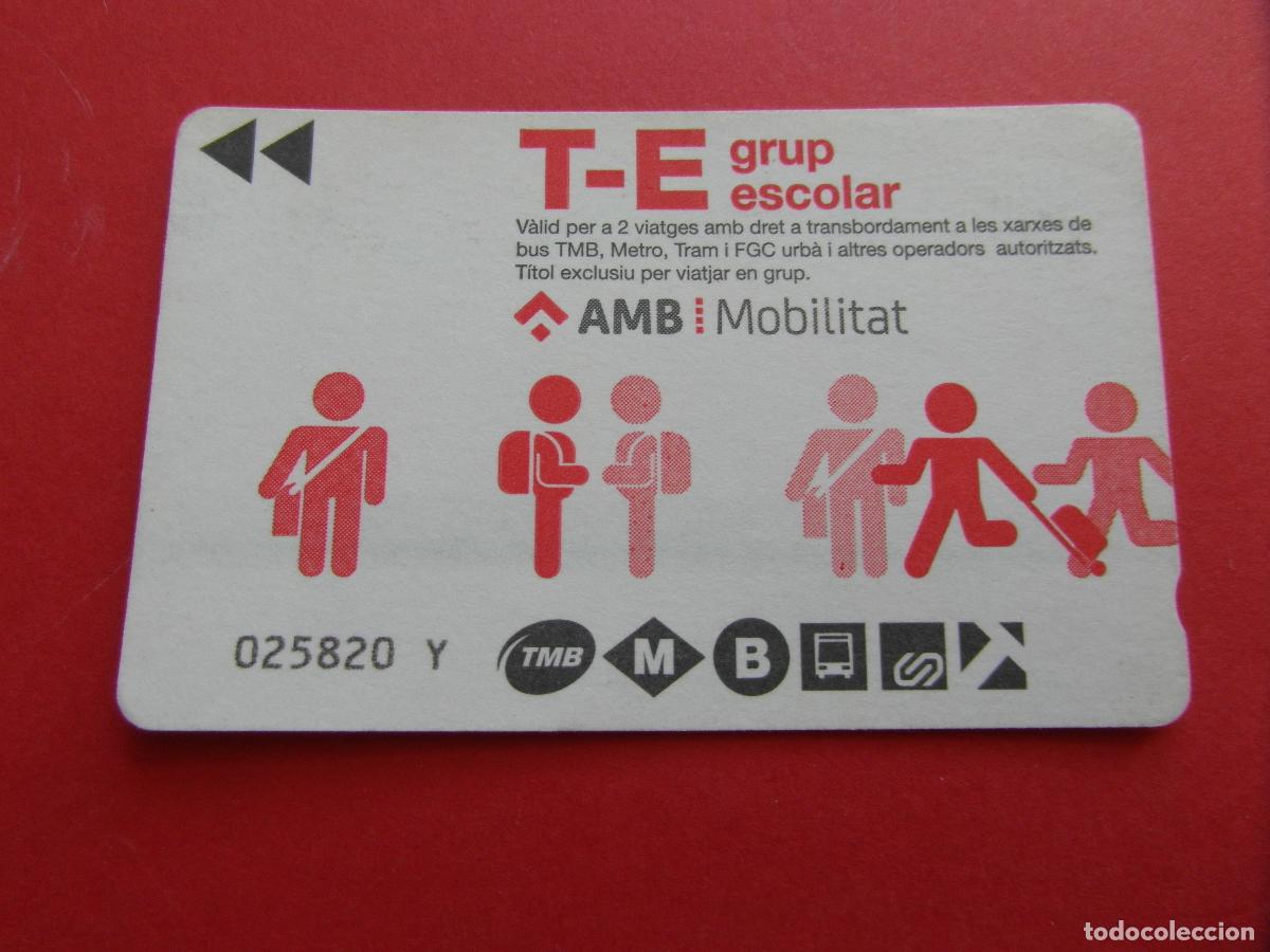 Coleccionismo Billetes de transporte: REF: COL_LBE01 - TARJETA T-E ESCOLAR GRUP BARCELONA - SERIE Y