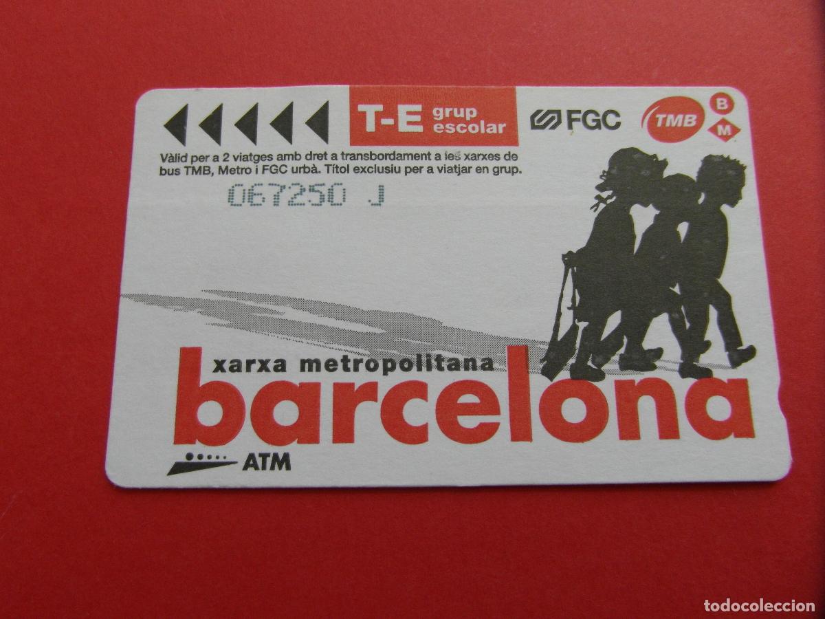 Collectables Transport Tickets: REF: COL_LBE01 - TARJETA T-E ESCOLAR GRUP BARCELONA - SERIE J - MODELO 1