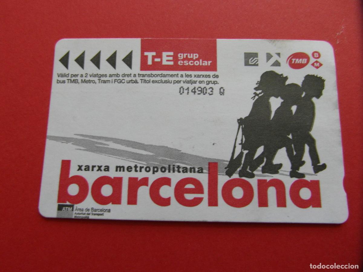 Collectables Transport Tickets: REF: COL_LBE01 - TARJETA T-E ESCOLAR GRUP BARCELONA - SERIE Q - MODELO 5 VER LOGOS YSERIES