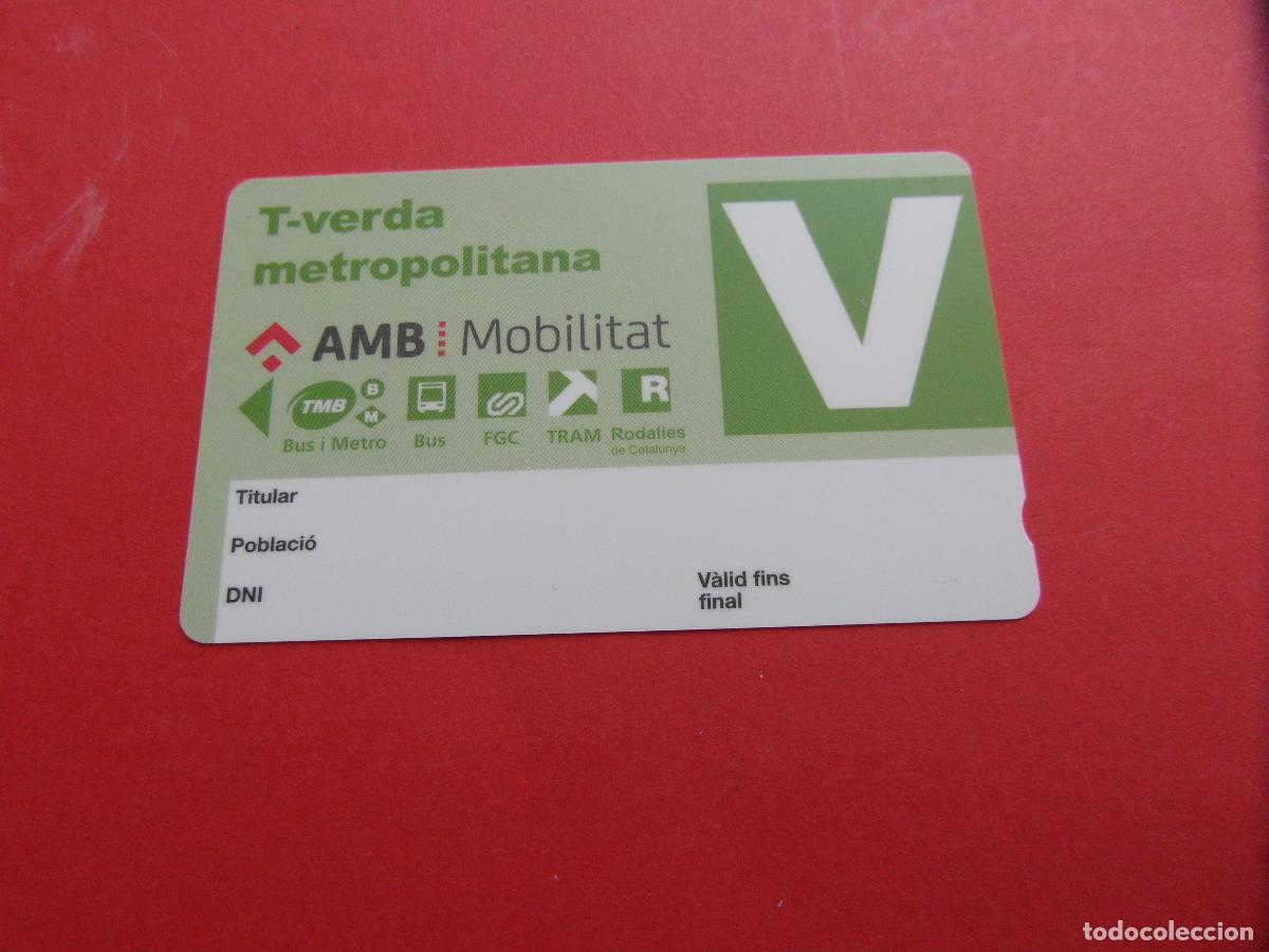 Coleccionismo Billetes de transporte: REF: COL_LBE01 - TARJETA PLASTICO T-VERDE SIN USAR