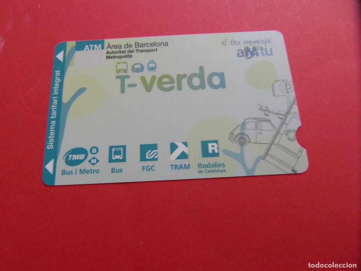 Coleccionismo Billetes de transporte: REF: COL_LBE01 - TARJETA PLASTICO T-VERDE SIN USAR AMTU