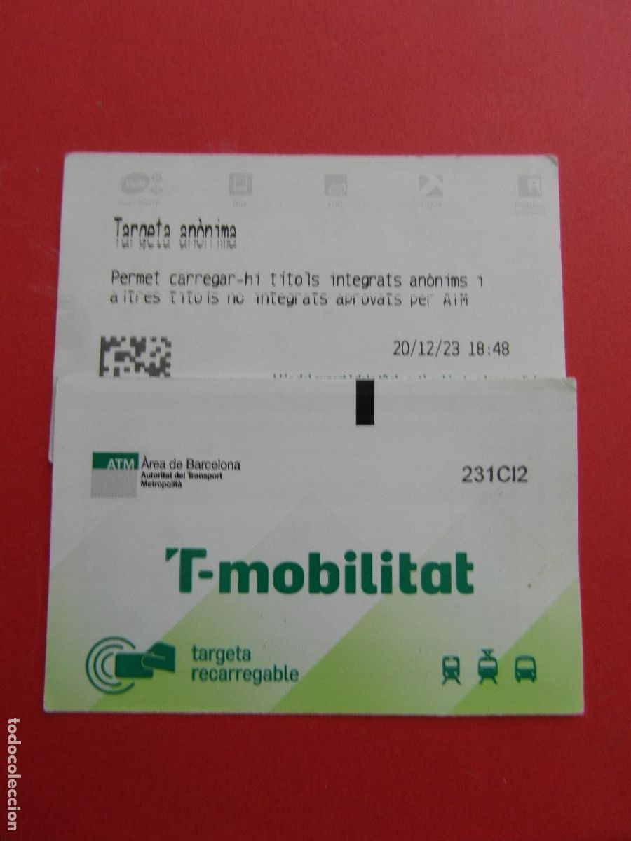 Coleccionismo Billetes de transporte: REF: COL_LBE01 - TARJETA T-MOBILITAT - 1 UNIDADES - ANONIMA 2023 - 231CI2