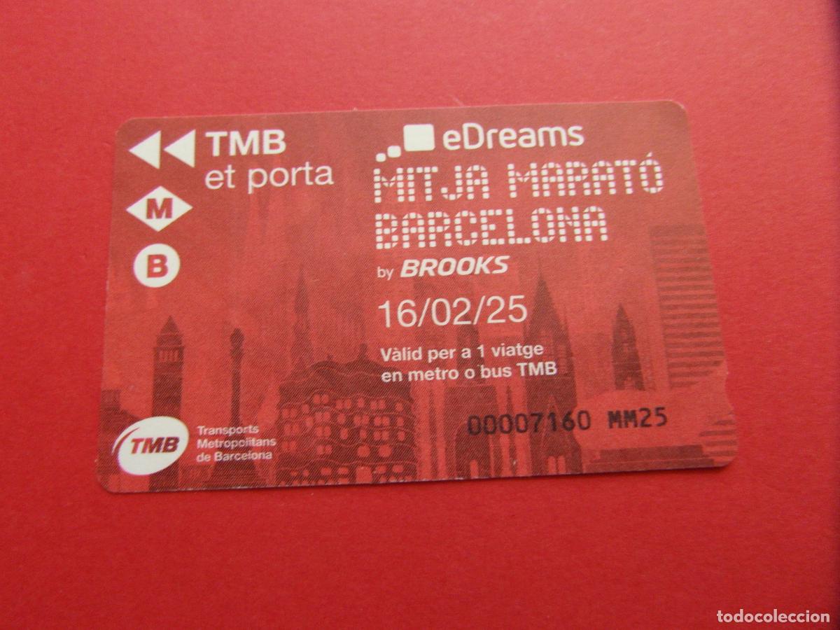 Coleccionismo Billetes de transporte: REF: COL_LBE01 - TARJETA CONMEMORATIVA 16/02/2025 MEDIA MARATON EDREAMS BARCELONA